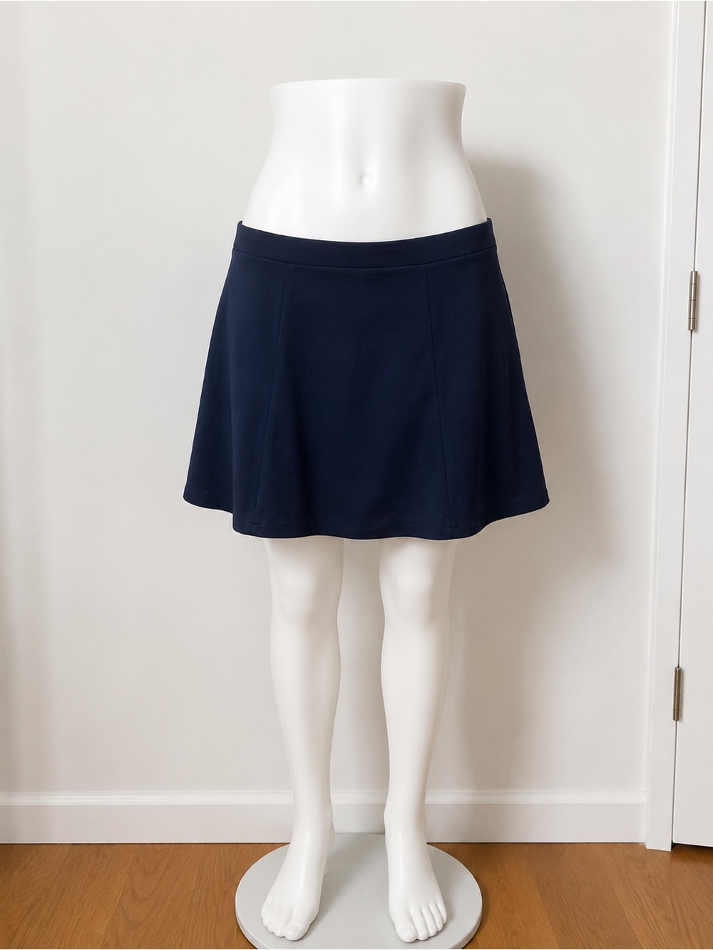 LOFT Navy A-Line Skater Skirt
